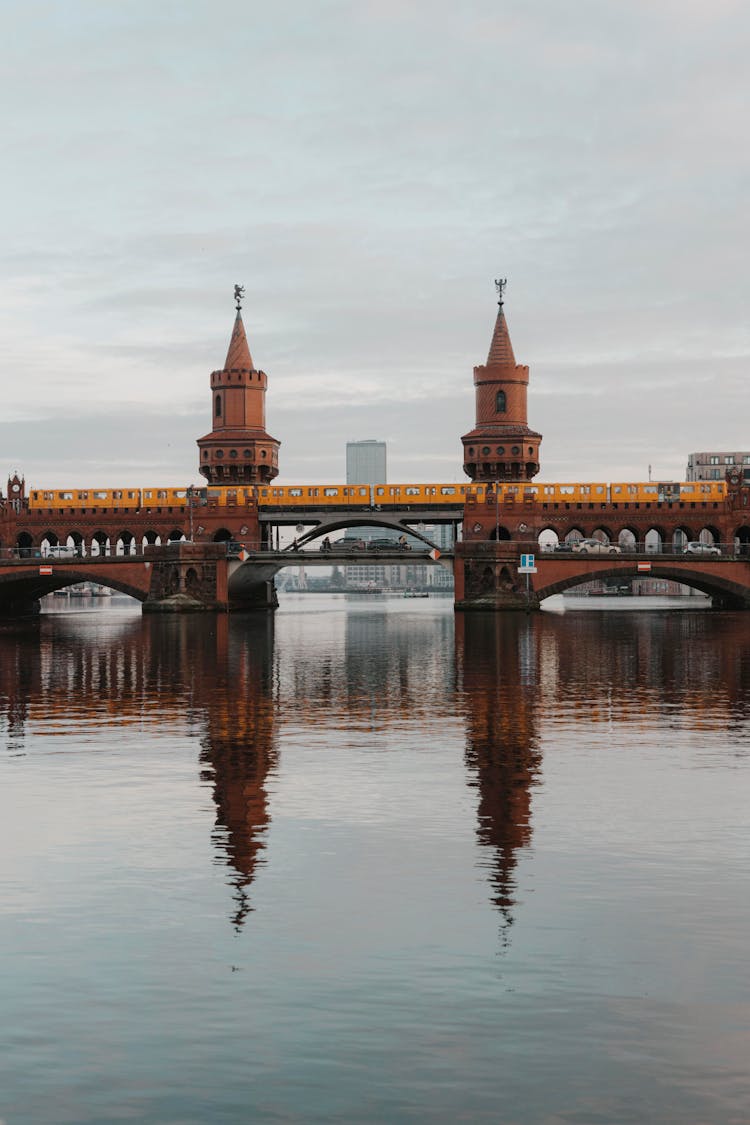 Oberbaum Bridge On Spree River In Berlin