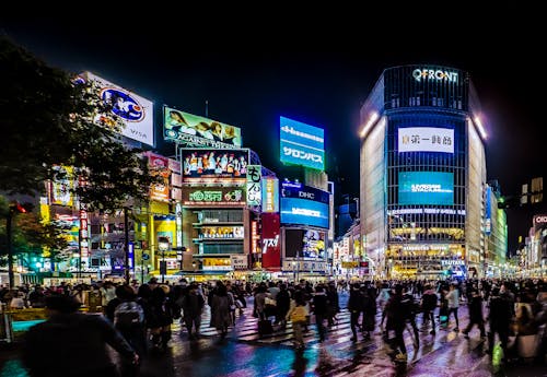 Shibuya Crossing in Tokyo at Night