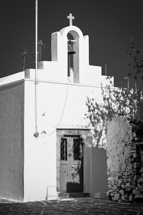 Church in Mykonos in Black and White 