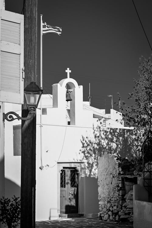 Church in Mykonos in Black and White