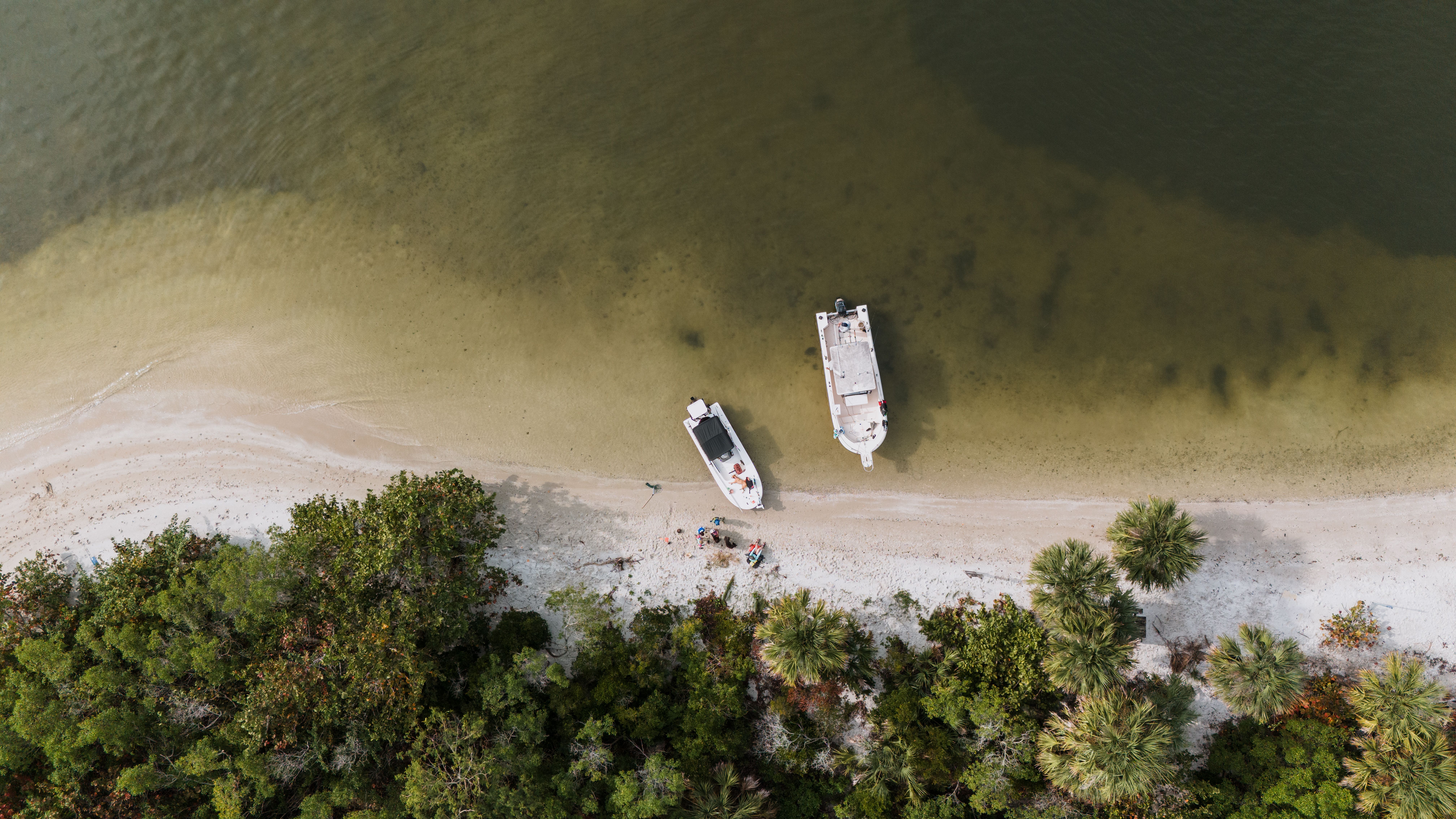 Aerial drone photo of a Florida beach and coastline