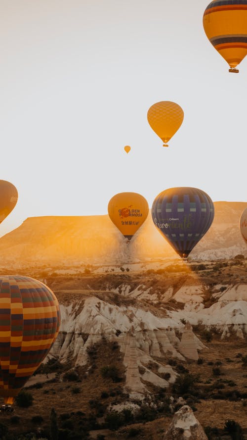 Foto stok gratis balon udara panas, cappadocia, kalkun