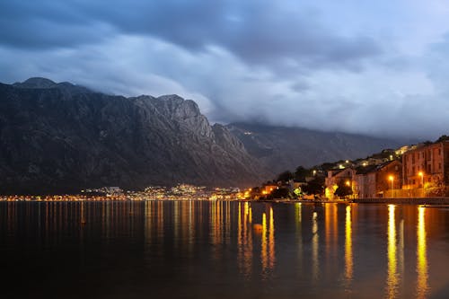 Landscape of Kotor in Montenegro During Sunset
