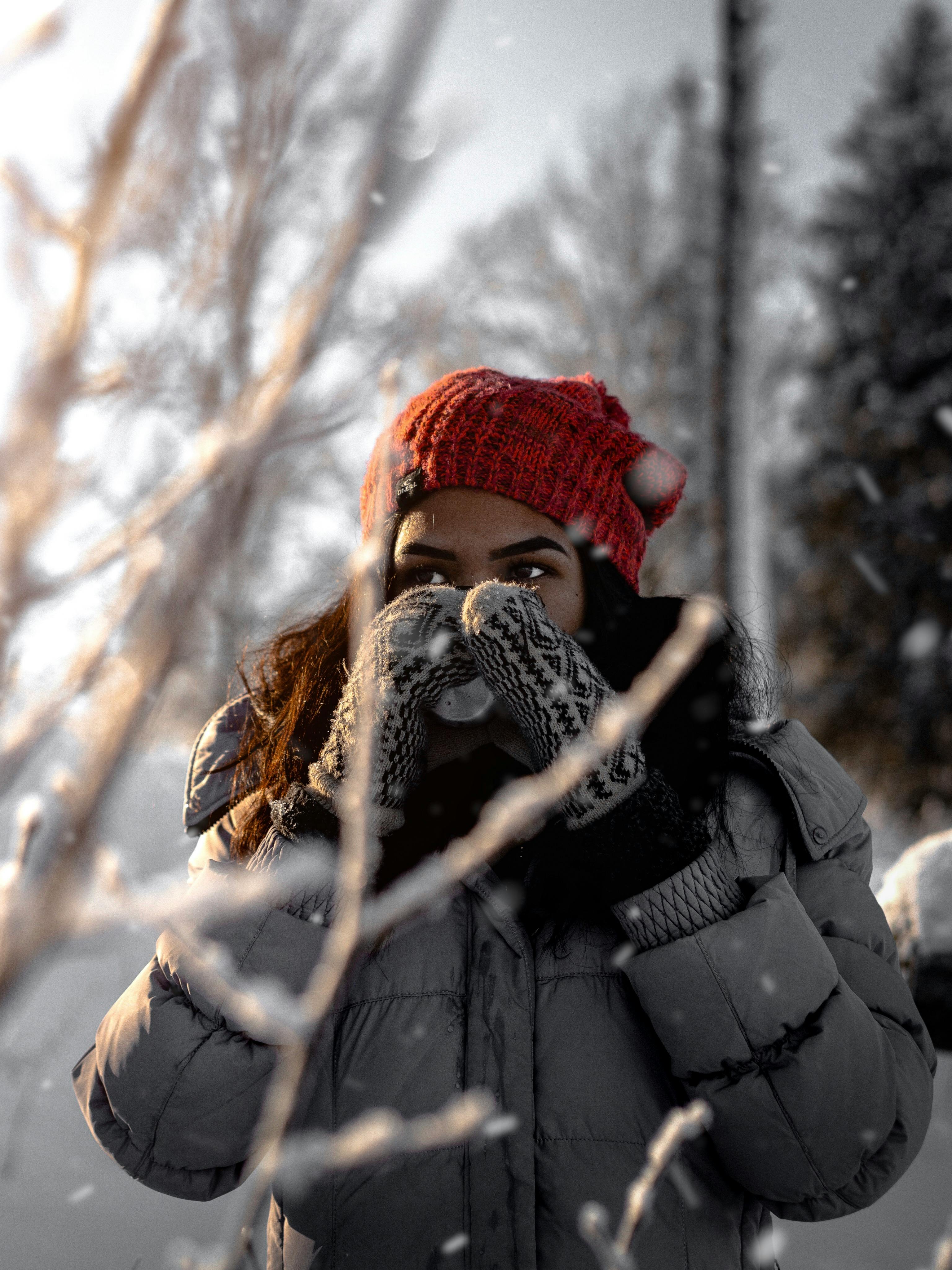 Woman Wearing Red Beanie · Free Stock Photo