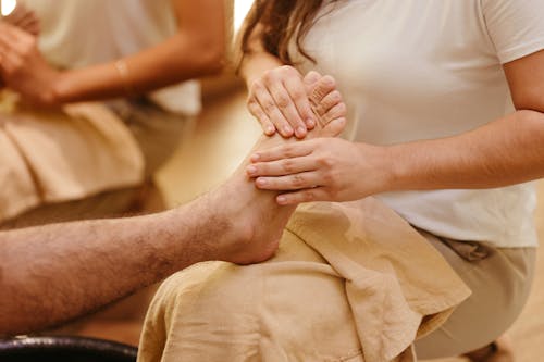 Man Getting a Foot Massage 