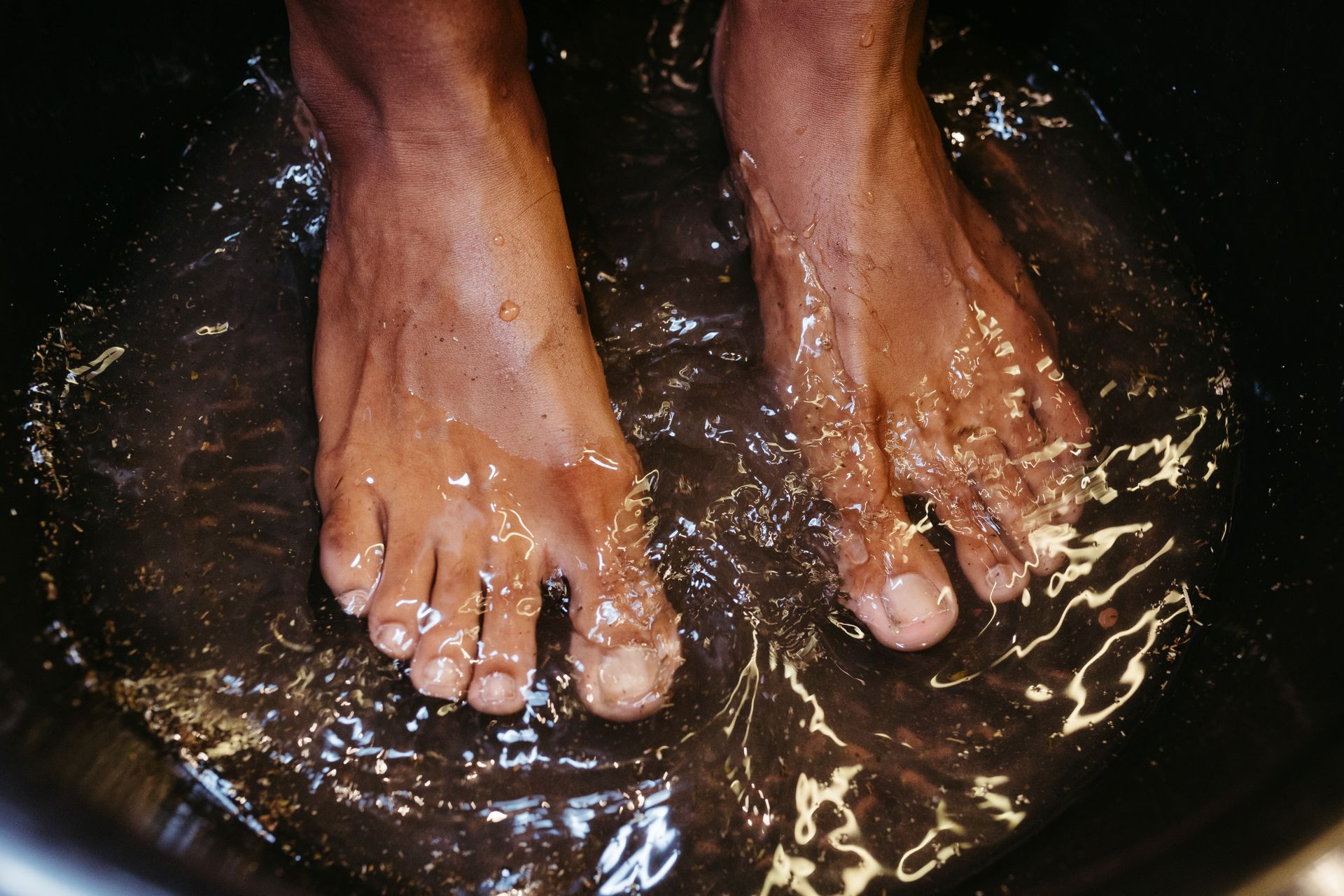 Feet in a Bowl of Water