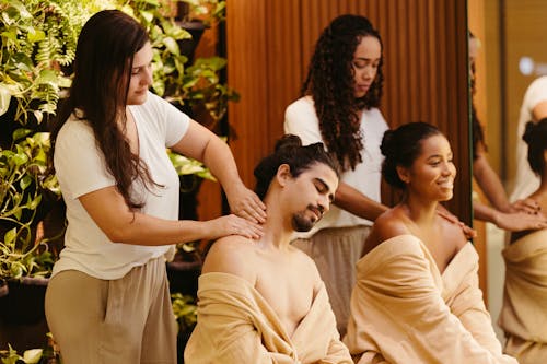 People Taking a Massage