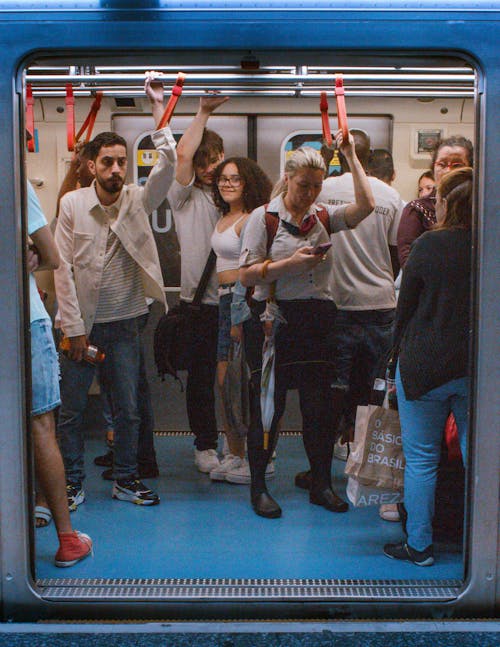 Crowded Subway Train 
