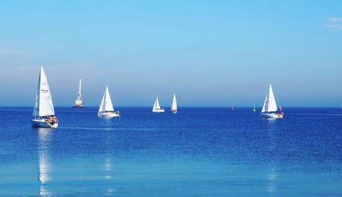 Sailboats on the Sea