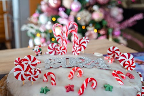 Decorated Cake for New Year Celebration