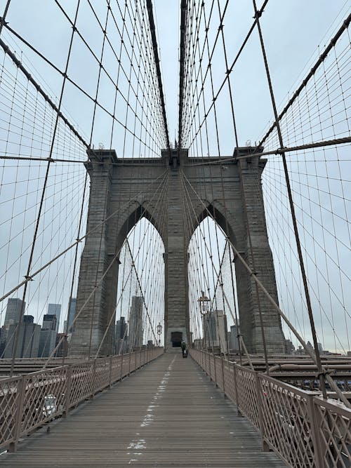 Brooklyn Köprüsü, dikey atış, görkemli içeren Ücretsiz stok fotoğraf