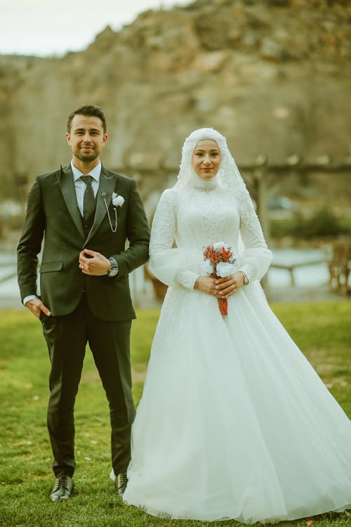 Newlyweds Standing Together