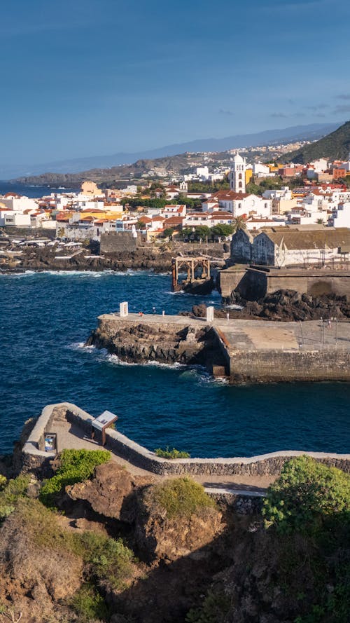 Town on Sea Coast on Canary Islands in Spain