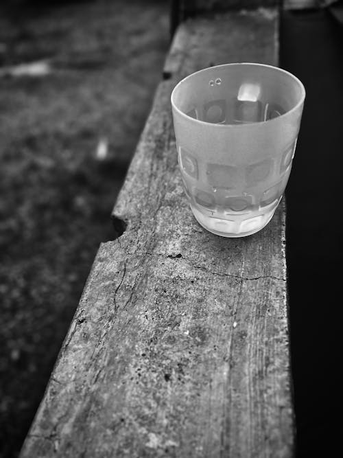 Water in a cup B/W