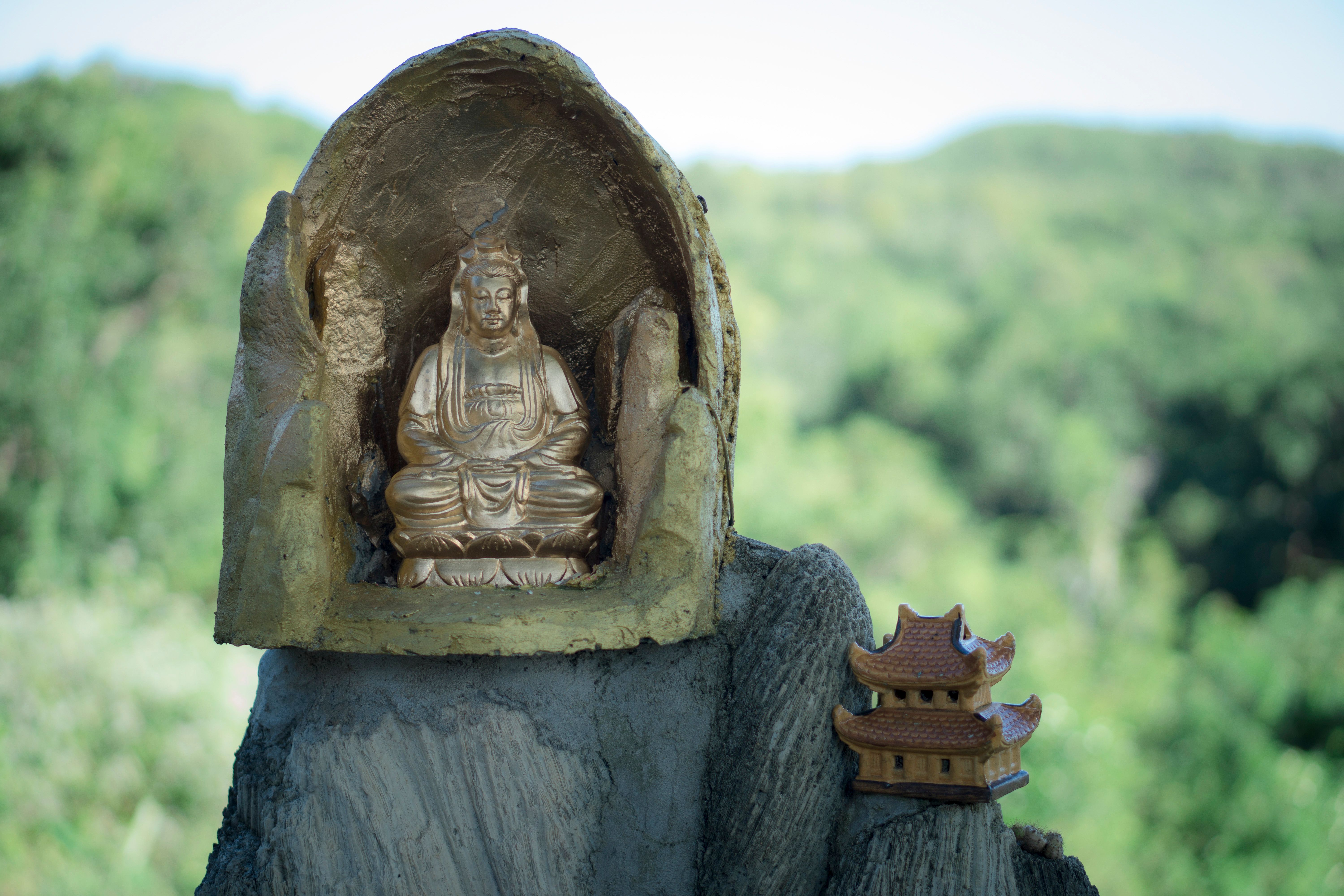 Buddha Statue on Rocks · Free Stock Photo