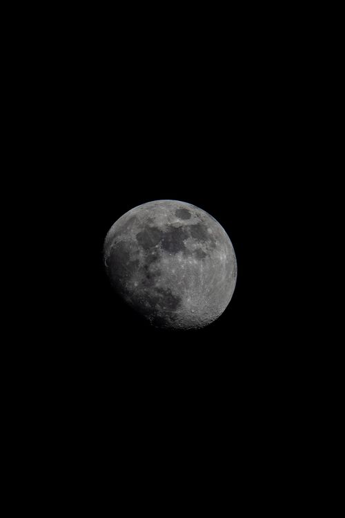 Free A clear view of a half moon against a dark night sky, perfect for astronomy enthusiasts. Stock Photo