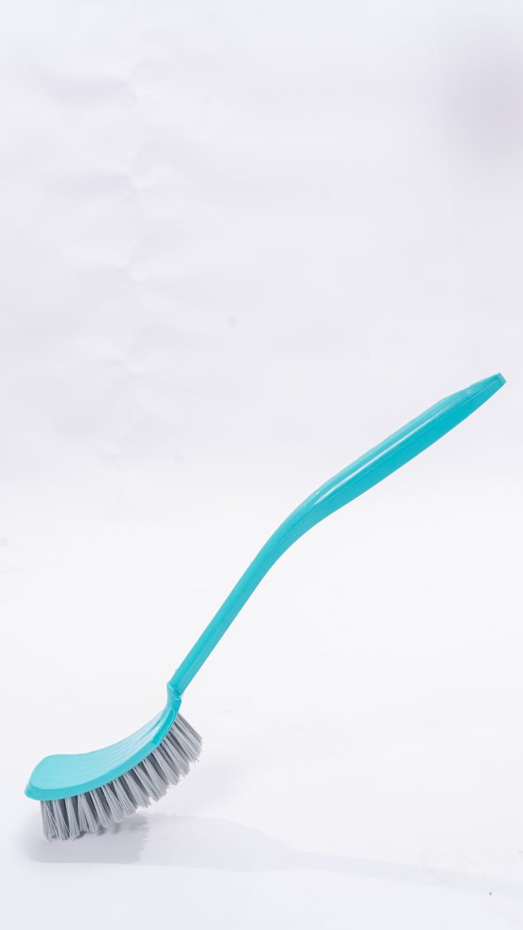 Blue Cleaning Brush With Long Handle