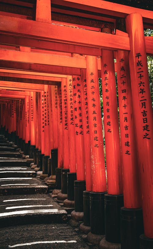 Interior of Fushimi Inari Taisha in Japan 