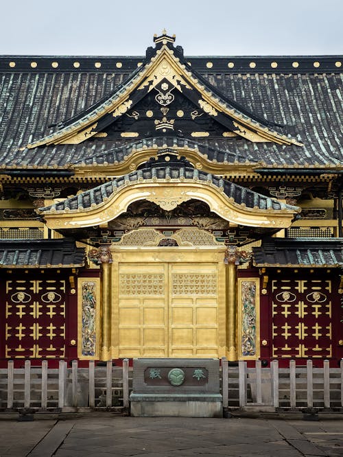 Traditional Asian Shrine Facade