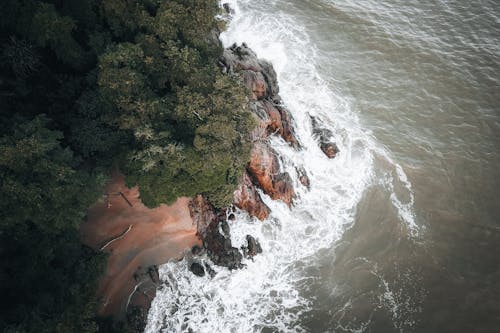 deniz, deniz kıyısı, hava fotoğrafçılığı içeren Ücretsiz stok fotoğraf