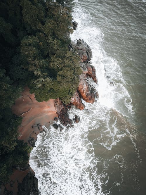 deniz, dikey atış, hava fotoğrafçılığı içeren Ücretsiz stok fotoğraf