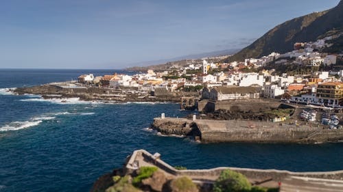 View of Garachico on the Coast on Tenerife