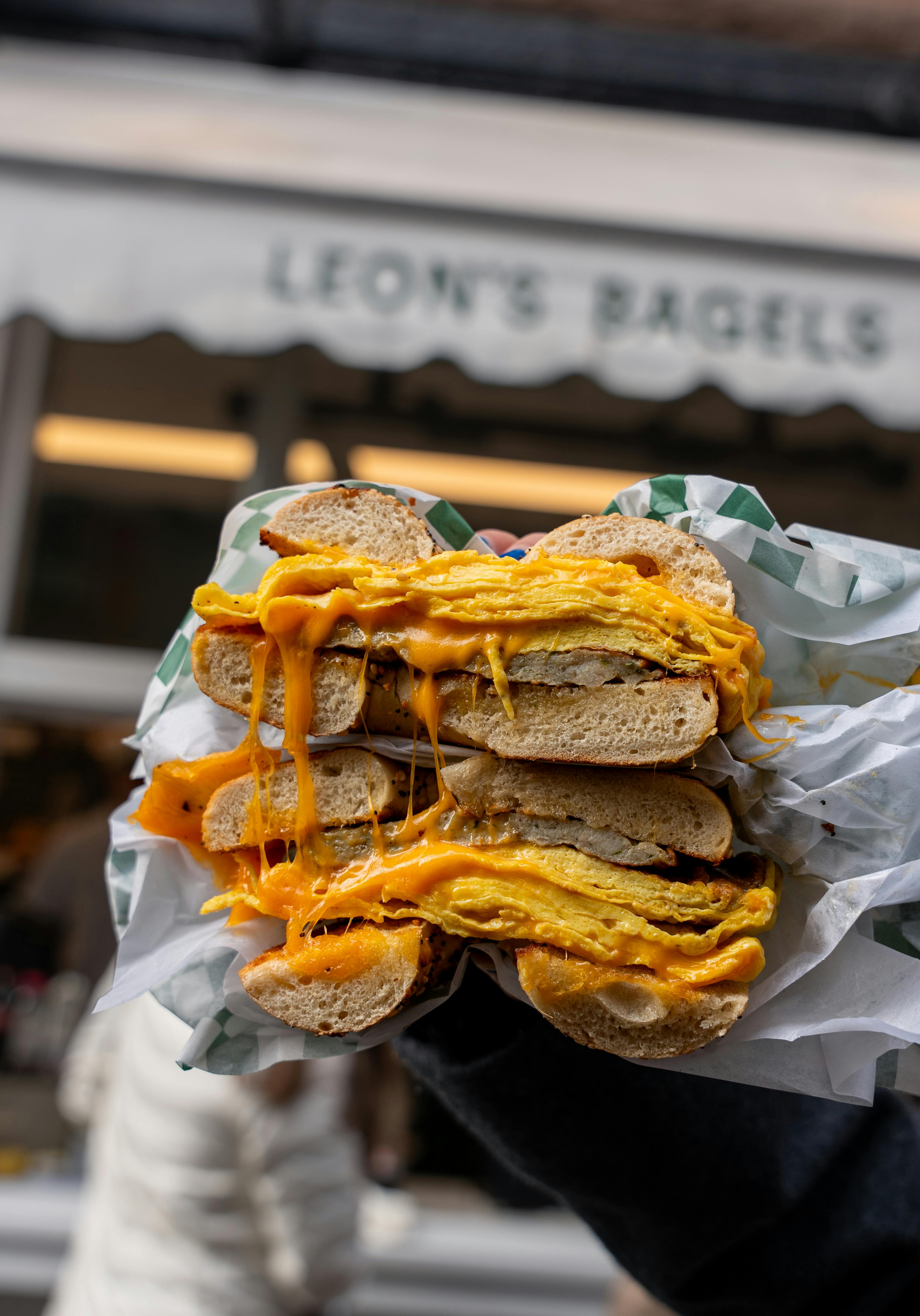 beef egg and cheese sandwiches