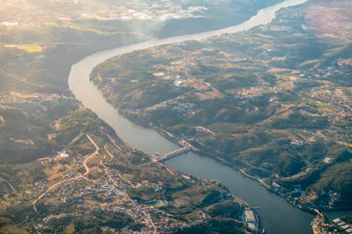 Imagine de stoc gratuită din apă curgătoare, fotografie aeriană, oraș