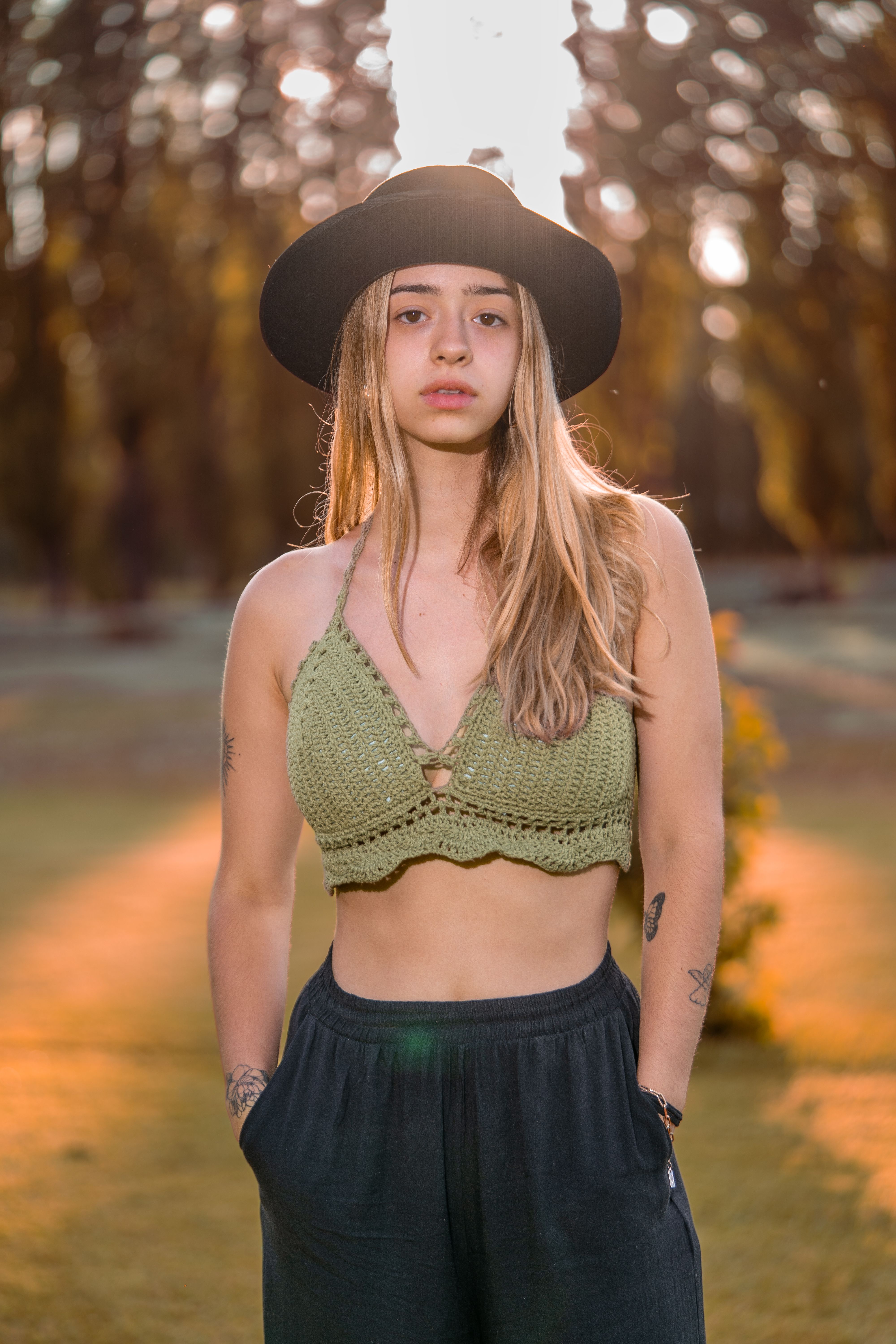 Blonde Woman Posing in a Forest · Free Stock Photo