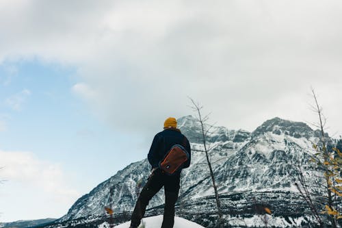 Бесплатное стоковое фото с вид сзади, горы, зима