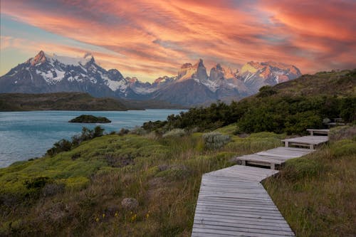 Boardwalk by the Lake in Chilean National Park