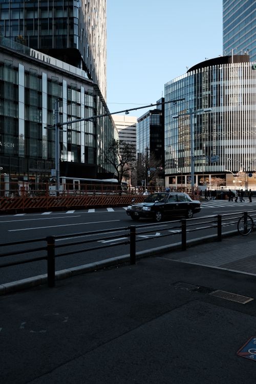 Free Modern architecture and urban scene captured on a busy street in Nagoya, Japan. Stock Photo