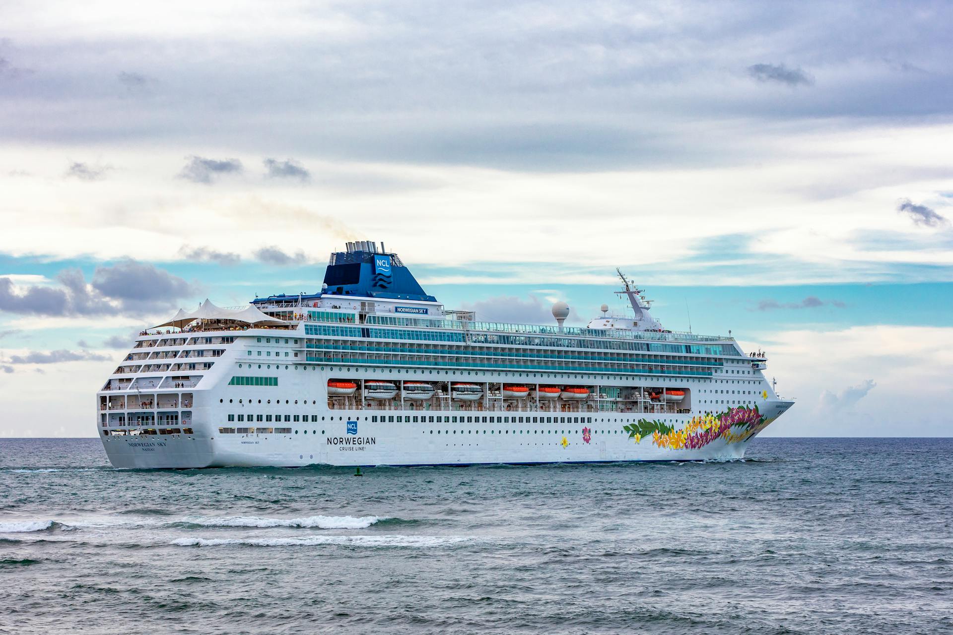 A Cruise Ship on Sea