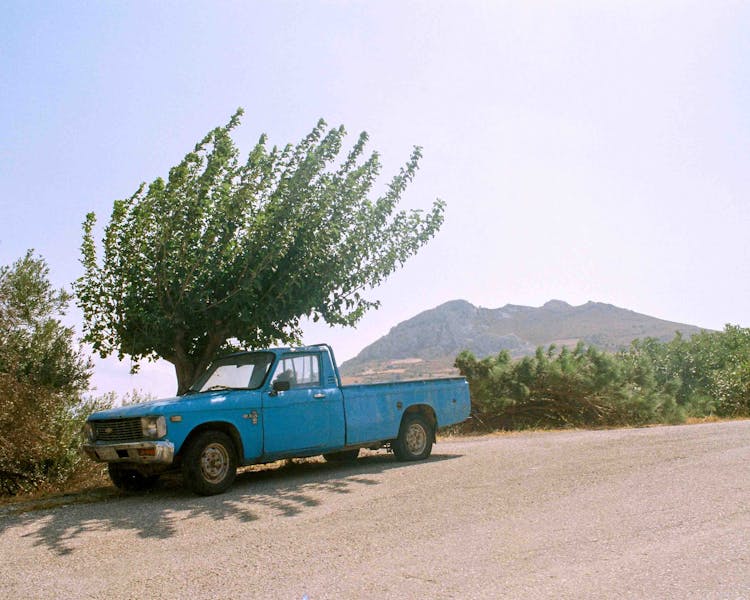 Pick Up Truck In Mountains