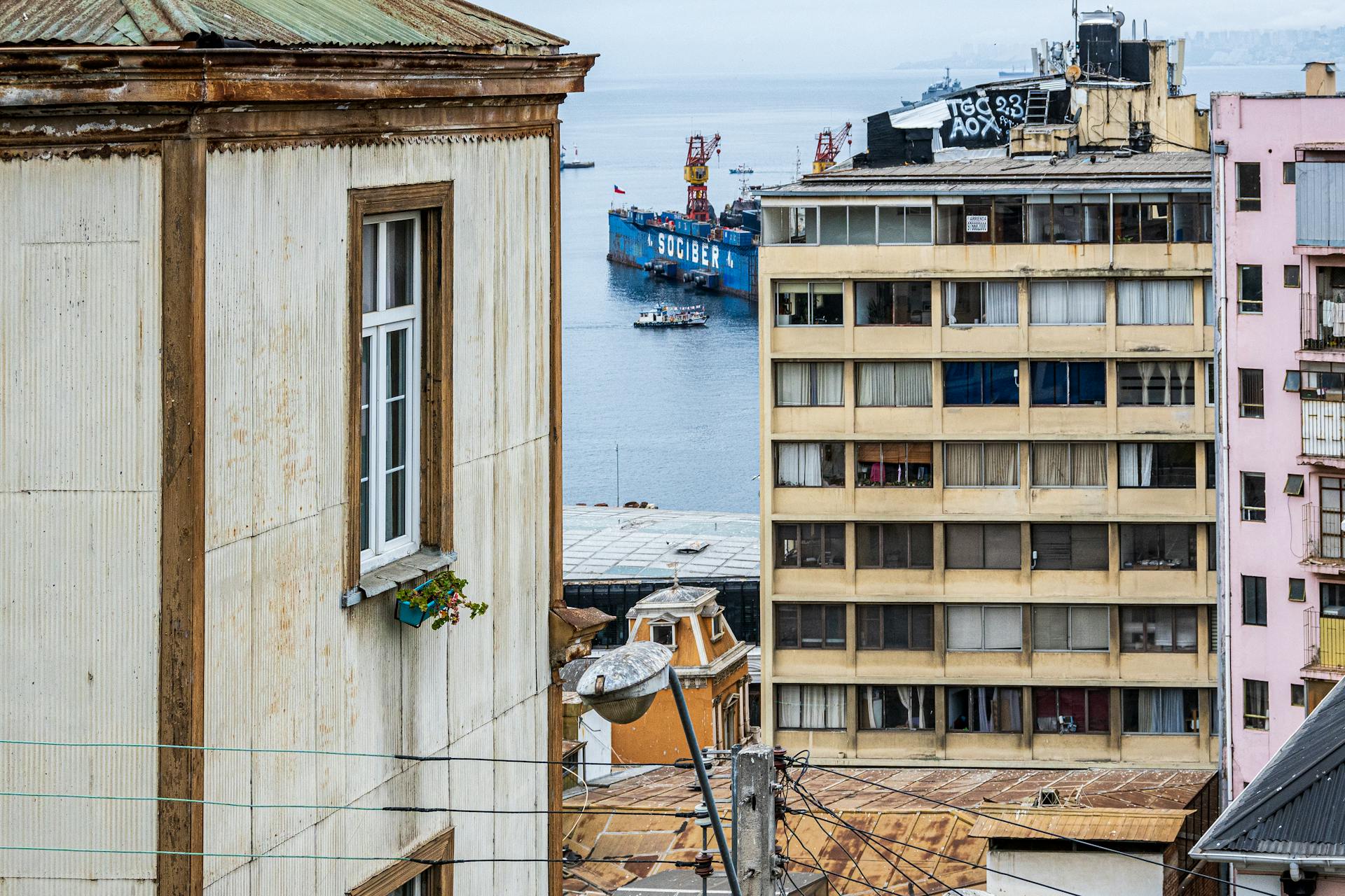 Cityscape of Valparaiso in Chile