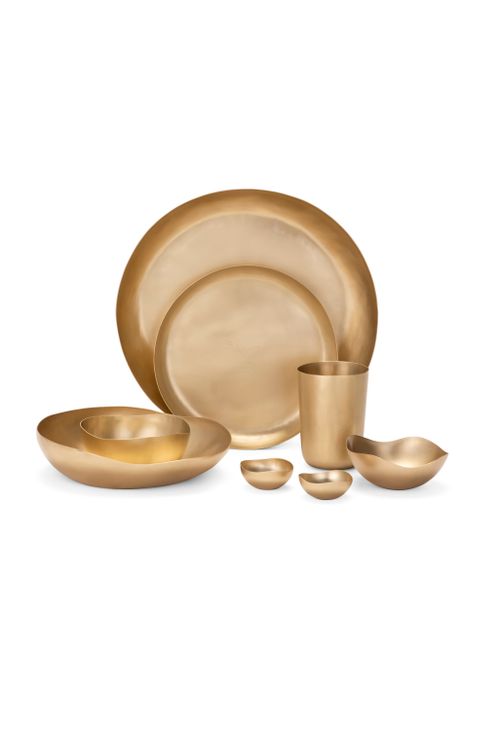 Free Brass Dinnerware Sets Stock Photo