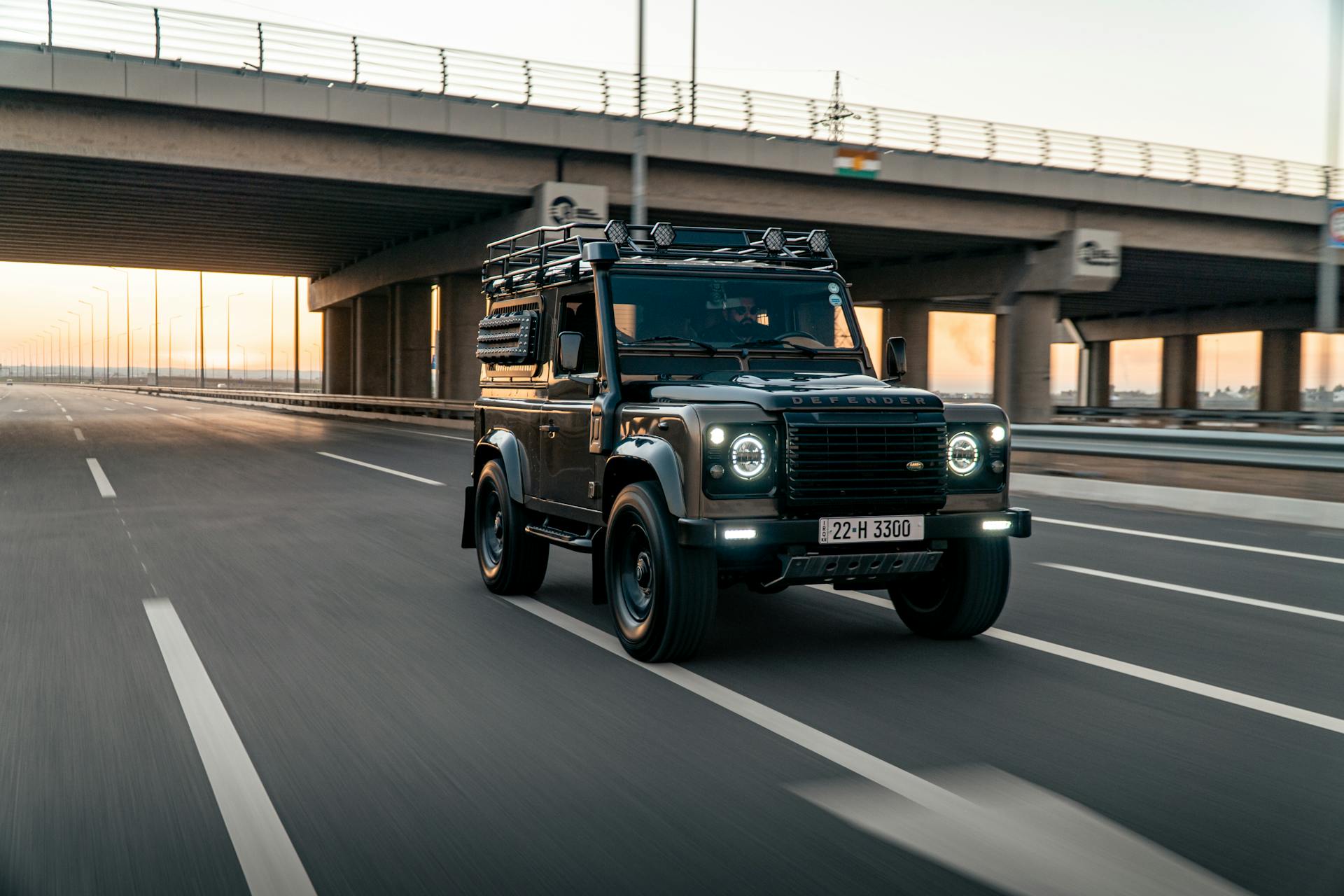 Land Rover Defender 90 on the Street