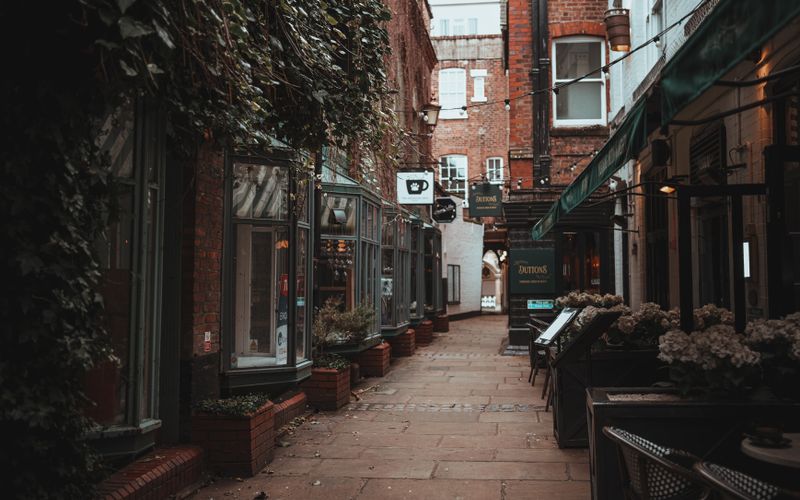 The Shambles York England medieval timber framed narrow street