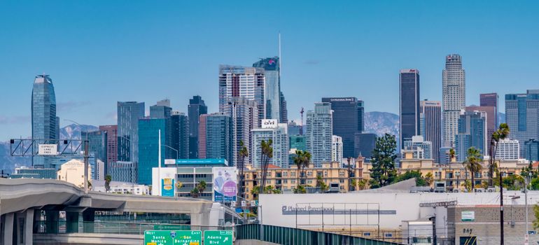 Los Angeles freeway traffic