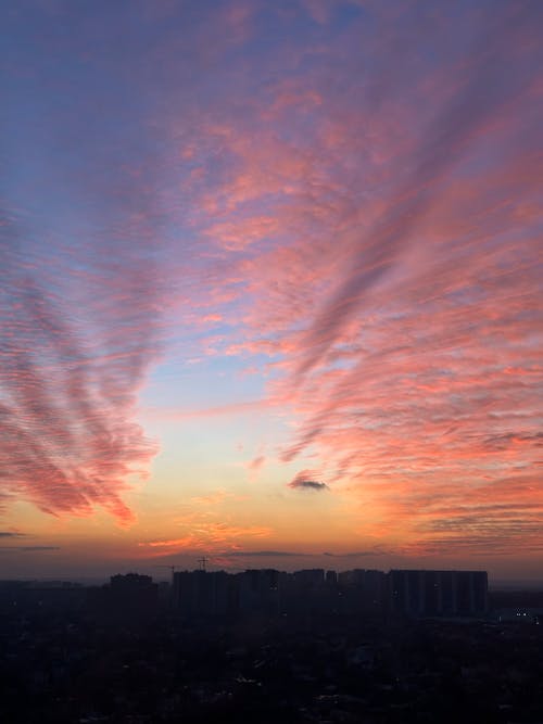 Photos gratuites de coucher de soleil, les villes, météo