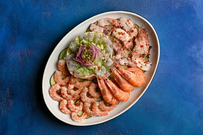 Selección de mariscos frescos