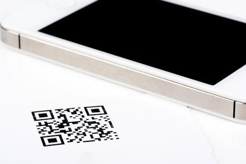 Cell Phone with QR Code