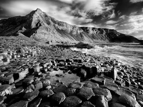 Rocks and Hill on Sea Coast