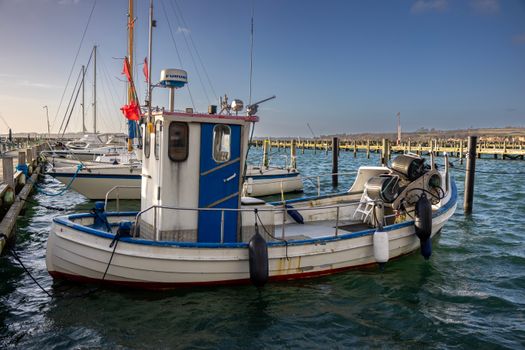 Boats Moored in Marina