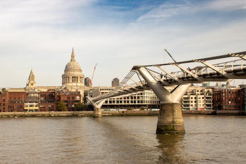 Millennium Bridge, St Paul’s Cathedral London, River Thames
