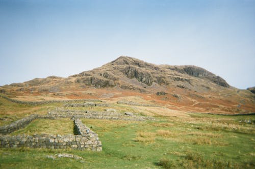 Remains of Hardknott Roman Fort in the Lake District National Park
