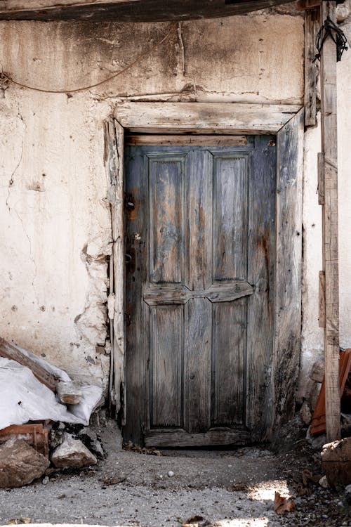 Wooden Door to an Abandoned Building 