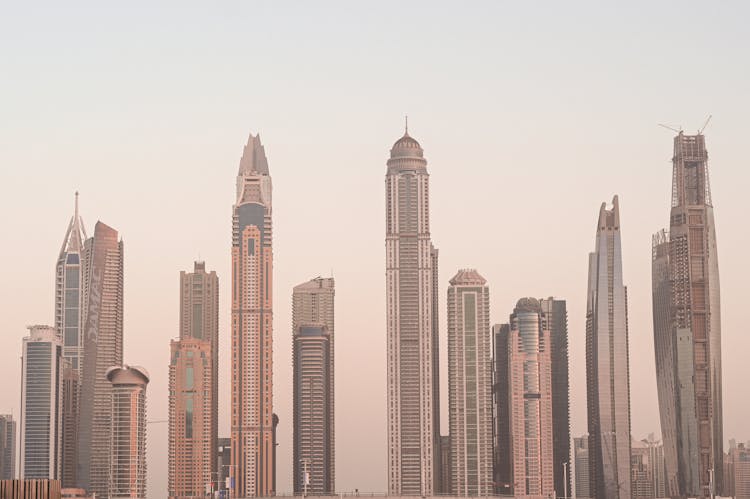 Skyline Of Dubai At Dusk