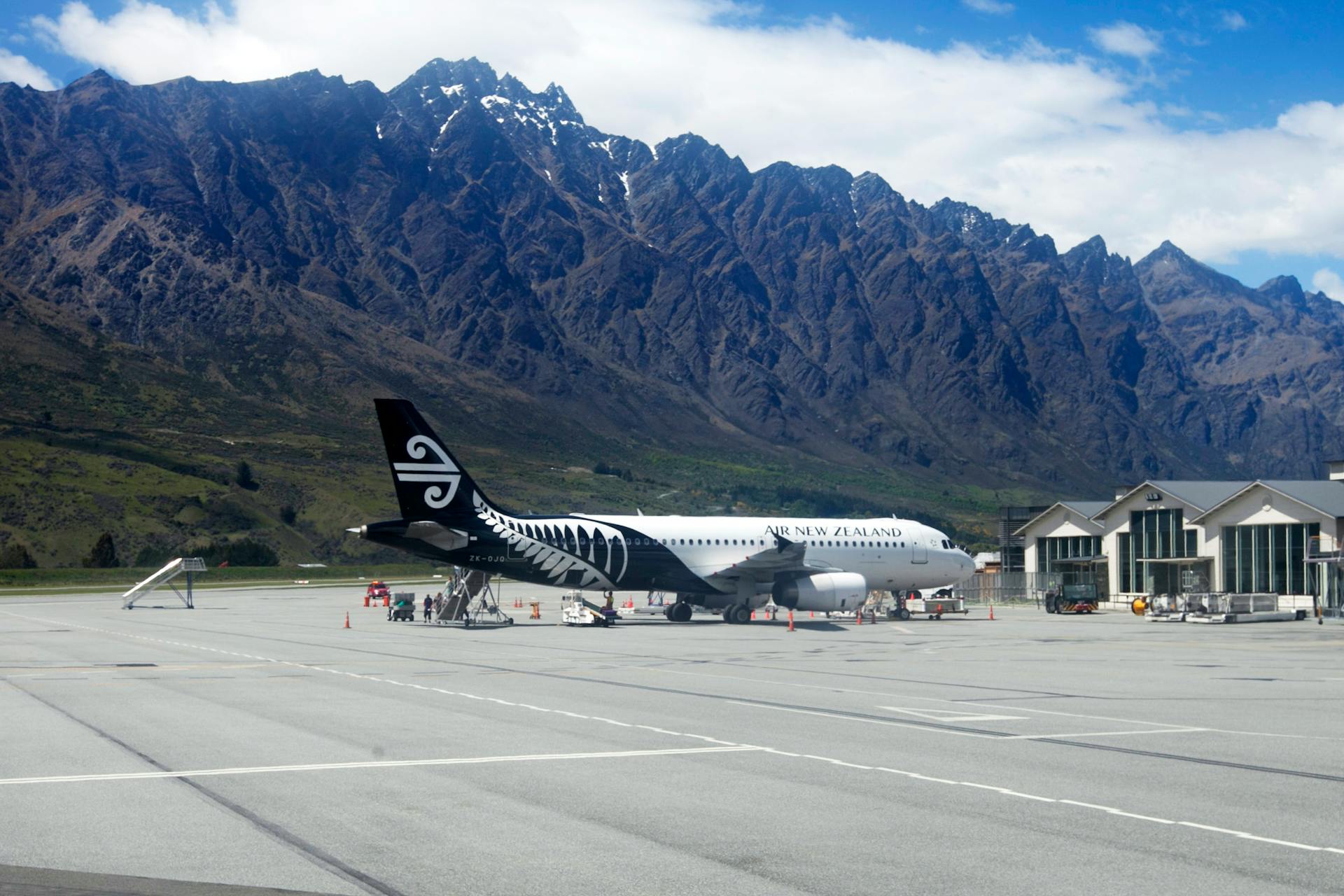 AIrplane at the Queenstown Airport in New Zealand