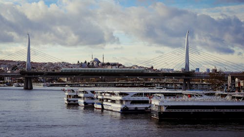 Kostenloses Stock Foto zu bosporus, drohne erschossen, fähren